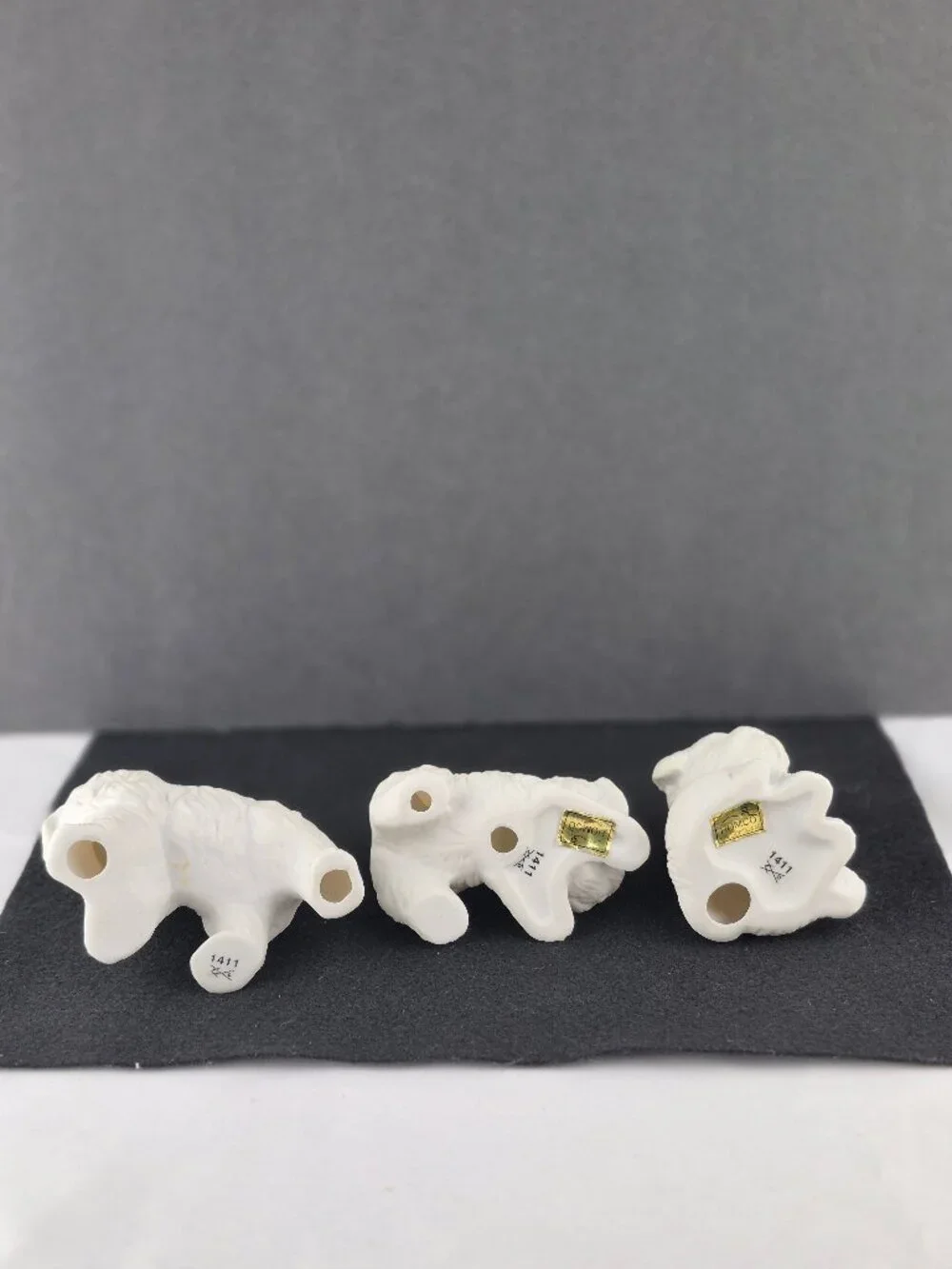 Vintage Set of 3 Homco White Maltese/Westie/Shih Tzu  Puppy Dog Figurines #1411